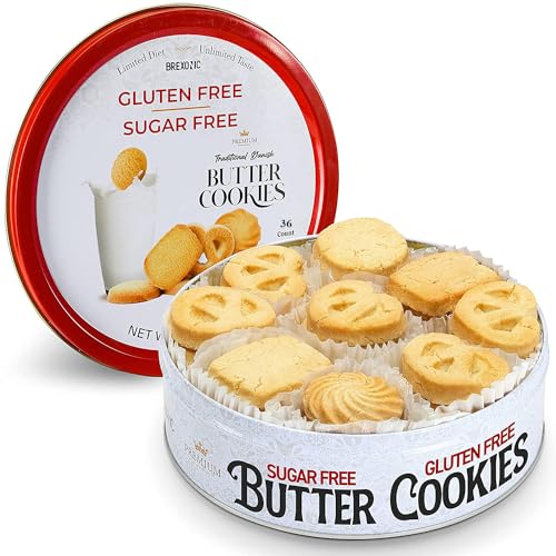 Gluten-Free Sugar-Free Danish Butter Cookies 36 Count