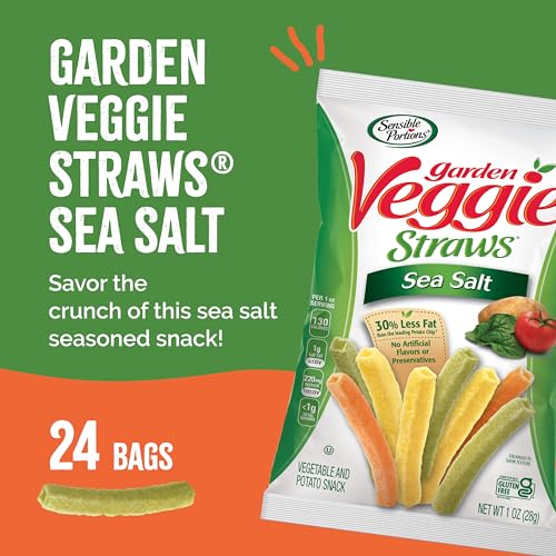 Sensible Portions Sea Salt Veggie Straws, 24-Pack