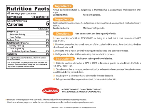 Yogourmet Gluten-Free Yogurt Starter Culture (16 Pack)