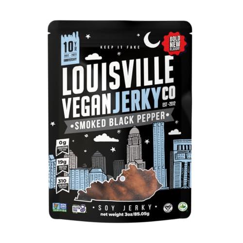 Bourbon Smoked Black Pepper Vegan Jerky, 2.5 oz