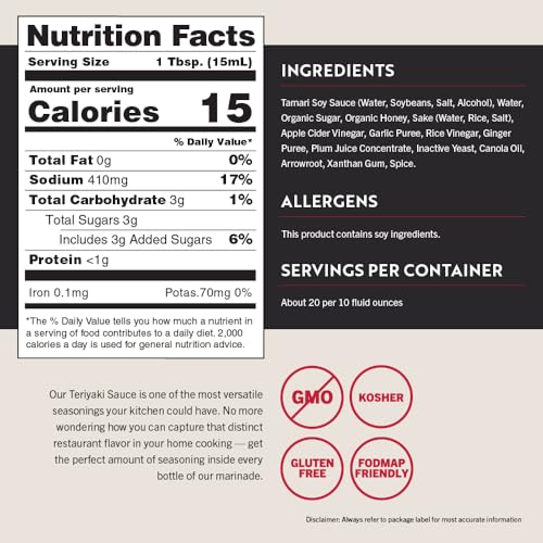 San-J Gluten-Free Teriyaki Sauce - 284ml Duo Pack