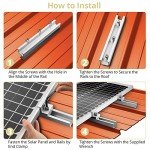 Anbte Solar Panel Holder Kit - 6 Packs Z-Brackets