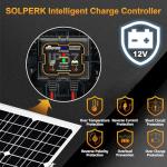 20W 12V Solar Panel Kit with Charger & Mount