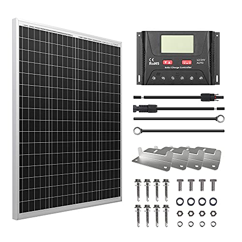 HQST 100W Solar Panel Kit with Charge Controller