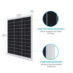 Renogy 50W Monocrystalline Solar Panel for Off-Grid Use