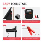 10-Mile Portable Solar Fence Charger with Day/Night Mode