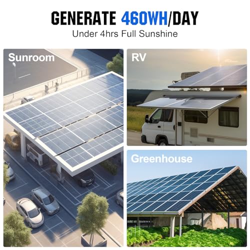 ECO-WORTHY 100W Bifacial Solar Panels - 2 Pack