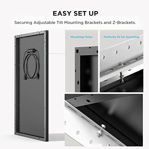 EF ECOFLOW 2 Pack 100W Monocrystalline Solar Panels