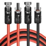 PHITUODA 10 AWG Solar Panel Extension Cable Set