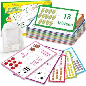 Number Puzzle Cards for Kids' Math Fun