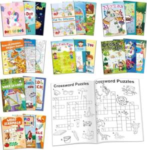 24 Mini Puzzle Activity Books for Kids