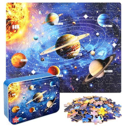 LELEMON 100-Piece Solar System Jigsaw Puzzle for Kids