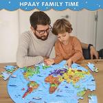 World Map Jigsaw Puzzle for Kids Ages 4-8