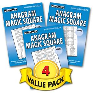 Anagram Magic Square Puzzle Book Set for Adults