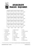 Anagram Magic Square Puzzle Book Set for Adults