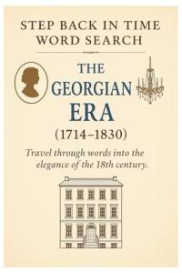 Georgian Era Word Search Puzzle Book