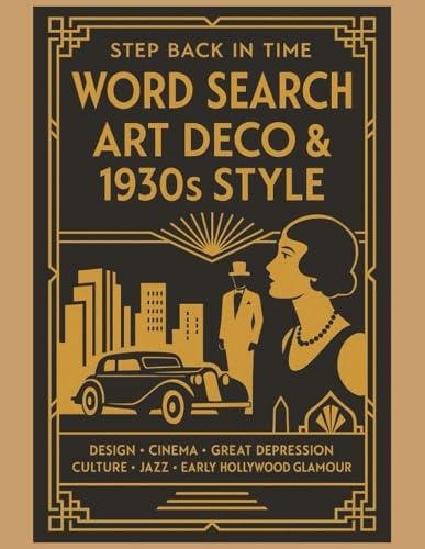 Art Deco 1930s Style Word Search Puzzle Book
