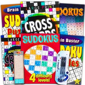 Ultimate Sudoku and Crossword Puzzle Book Bundle