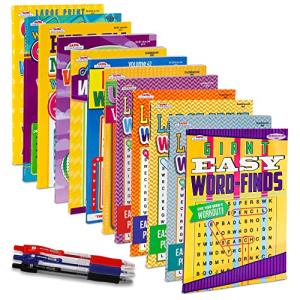 12 Large Print Word Search Puzzle Books for Adults