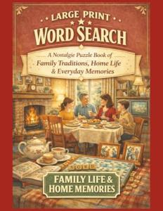 Family Life and Home Memories Large Print Word Search