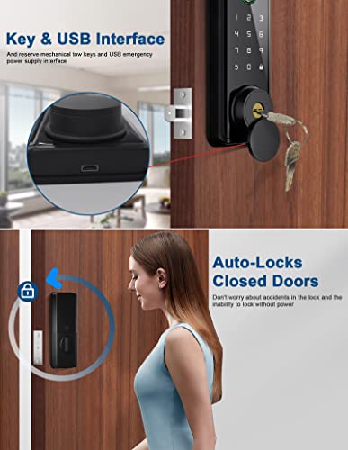 Keyless Biometric Smart Door Lock with App Control