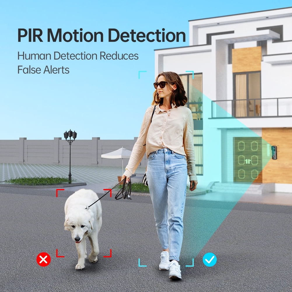 Wireless Video Doorbell with 1080P Camera & Chime