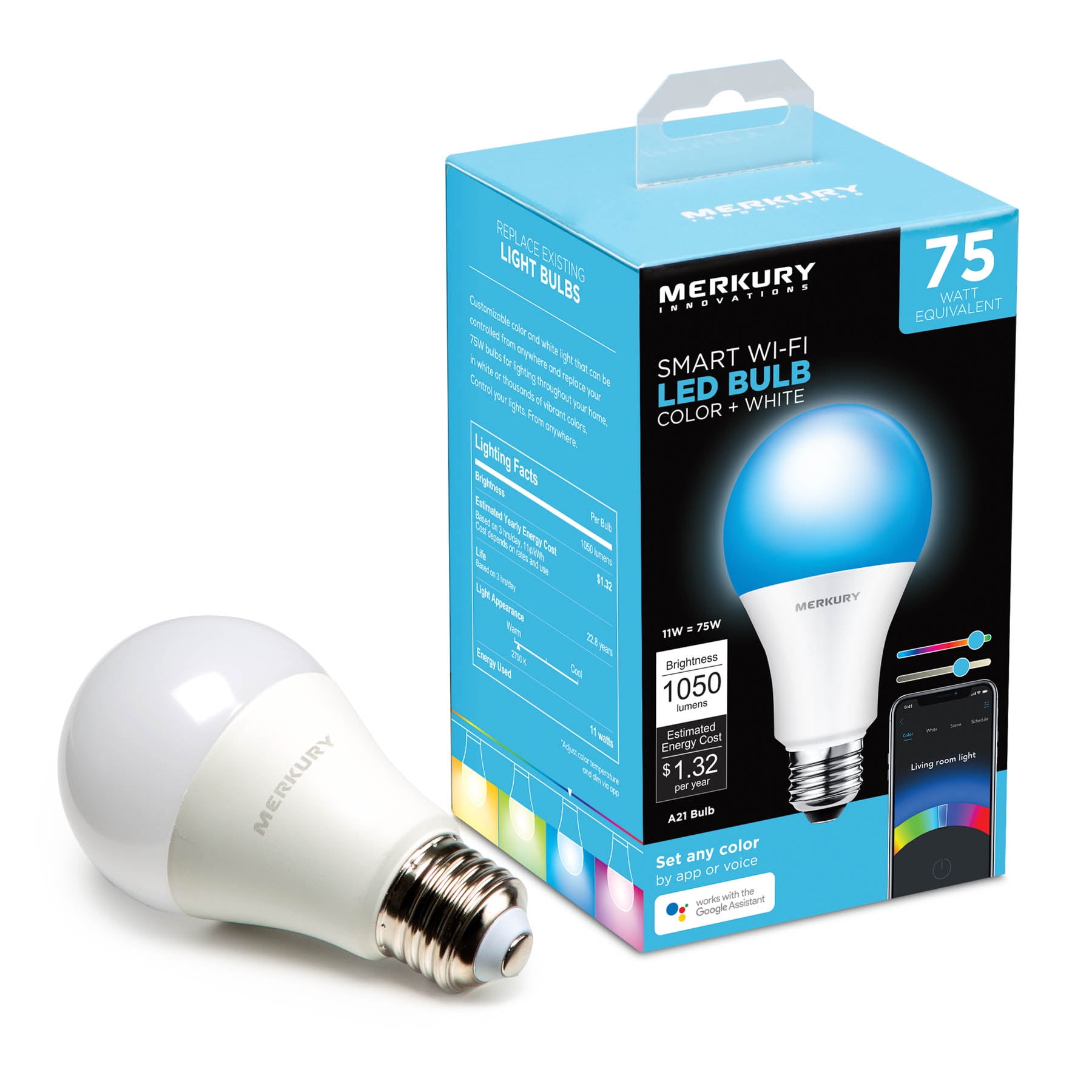 Smart Color Light Bulb with Wi-Fi