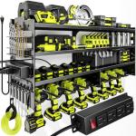 POKIPO Wall-Mount Tool Organizer with Charging Station