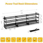 POKIPO 49" Wall-Mounted Tool Organizer Rack