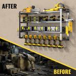 Heavy Duty Wall Mount Tool Organizer with Charging Station