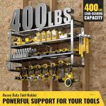 Heavy Duty Wall Mount Tool Organizer with Charging Station