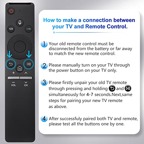 Samsung Smart TV Remote Replacement with Voice Control