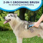 Pet Deshedding Brush - Double-Sided for Dogs & Cats