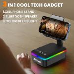 Bluetooth Speaker Stand with LED Light and Lanyard