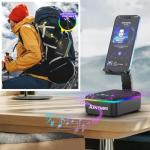 Bluetooth Speaker Stand with LED Light and Lanyard