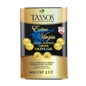 Tassos Extra Virgin Olive Oil - 3L Tin