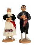 Handmade Greek Folk Art Doll Set - 13