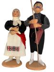 Handmade Greek Folk Art Doll Set - 13