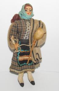 Handmade Vintage Greek Folk Art Doll