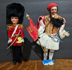 Vintage 10" Greek and British Palace Guard Dolls