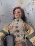 Vintage 7" Greek Cloth Doll on Stand