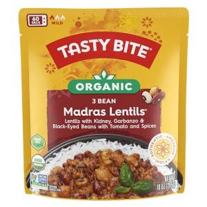 TastyBite Organic Three Bean Madras Lentils 10 oz