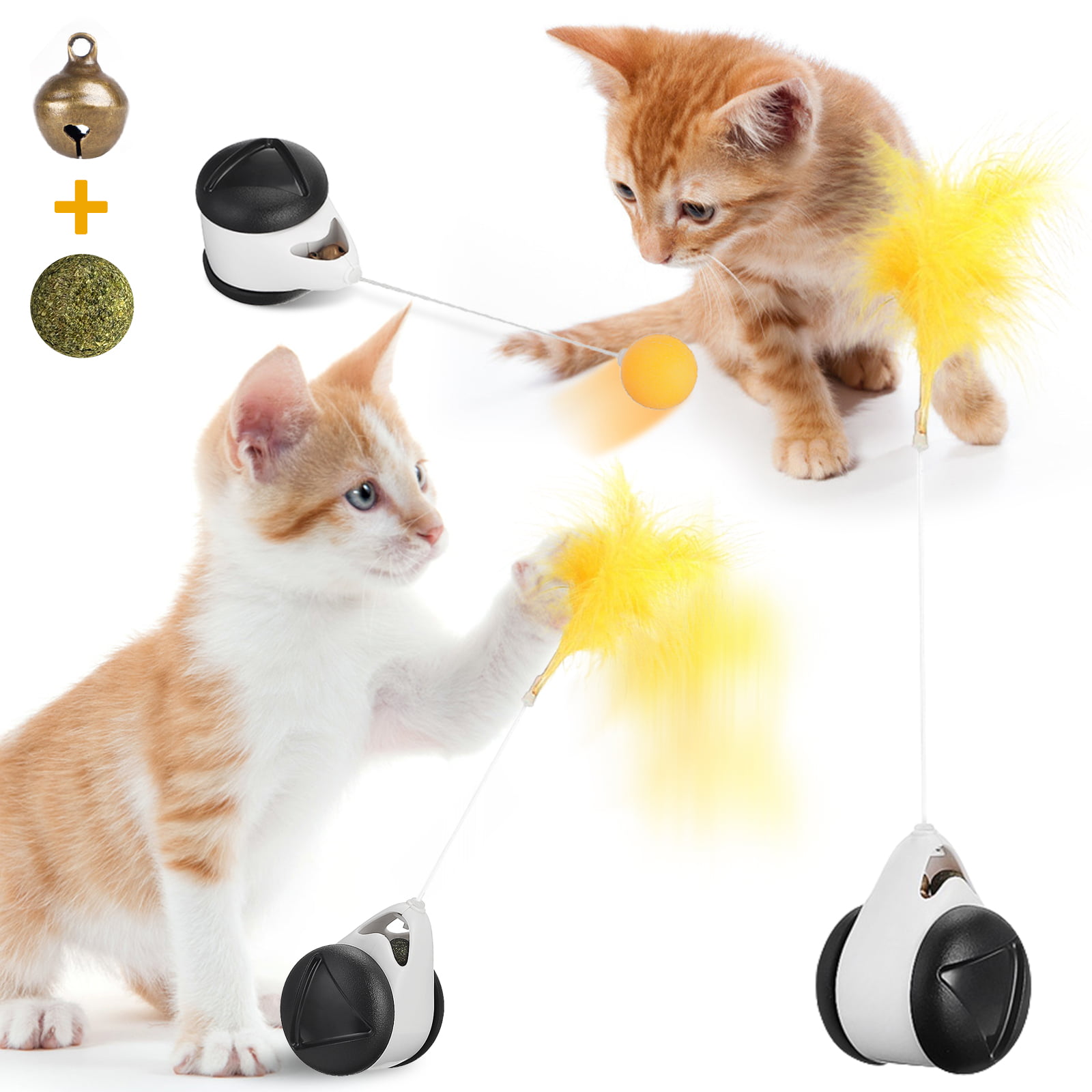 Interactive Smart Cat Toy with Feathers