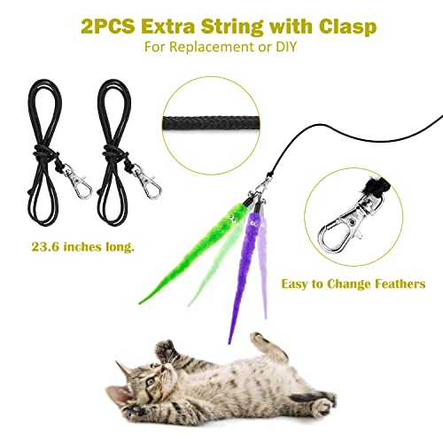 Bengal Cat Toy Set: Interactive Cat Wand and Feather Toys