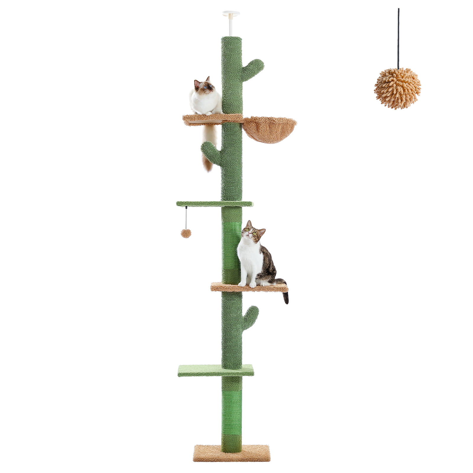 Green Cactus Cat Tower for Indoor Cats