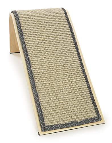 SmartyKat Sisal Angle Cat Scratch Ramp, Includes Catnip - Natural, One Size, Tan