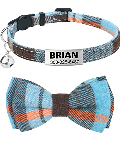 Bengal Cat Tartan Collar with Personalized Pet ID