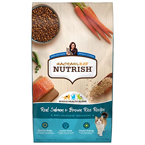 Premium Natural Dry Cat Food, Real Salmon & Brown Rice, 3lbs
