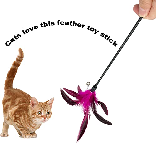 Interactive Feather Wand Toy for Bengal Cats