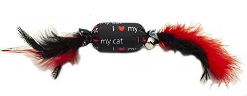 Fashion's Talk 10PCS Assorted Candy-Shaped Catnip Cat Toy with Feathers and Bell for Indoor Cats,Kitten.Natural Catnip Filling and Crinkle Sound for Endless Fun